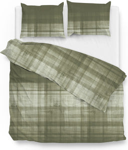 Zohome Marley Dekbedovertrek - Lits-jumeaux - Flanel - 240x200-220cm - Groen