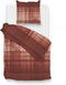 Zohome Marley Dekbedovertrek - Lits-jumeaux - Flanel - 240x200-220cm - Rood