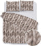 Zohome Merino Dekbedovertrek - Tweepersoons - Flanel - 200x200-220cm - Naturel