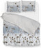 Zohome Nashwa Dekbedovertrek - Eenpersoons - Flanel - 140x200-220cm - Blauw