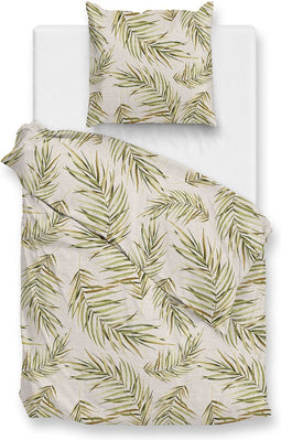 Zohome Palma Dekbedovertrek - 100% Katoen - 140x220 - Beige