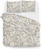 Zohome Perla Dekbedovertrek - Lits-jumeaux - Katoensatijn - 260x200-220cm - Wit