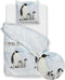 Zohome Pingu Dekbedovertrek - Eenpersoons - Flanel - 140x200-220cm - Wit