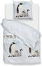 Zohome Pingu Dekbedovertrek - Lits-jumeaux - Flanel - 240x200-220cm - Wit