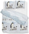 Zohome Pingu Dekbedovertrek - Lits-jumeaux - Flanel - 240x200-220cm - Wit