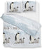 Zohome Pingu Dekbedovertrek - Lits-jumeaux - Flanel - 260x200-220cm - Wit