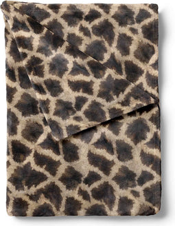 Zohome Plaid Giraffe - Warme deken voor op de bank - Zacht - 140x200 - Bruin