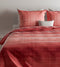 Zohome Rooney Dekbedovertrek - Tweepersoons - Katoen - 200x200-220cm - Rood