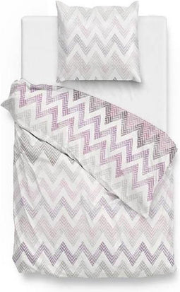 ZoHome Sally Dekbedovertrek - Eenpersoons - 140x200/220 cm - Pink