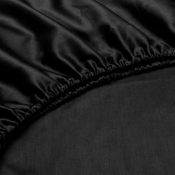 Zohome satinado hoeslaken night black 140 x 200