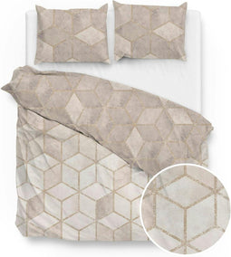 Zohome Siri Dekbedovertrek - Flanel - Extra breed - 260x200/220 cm - Natural