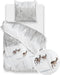 Zohome Snowy Dekbedovertrek - Eenpersoons - Flanel - 140x200-220cm - Wit