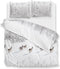 Zohome Snowy Dekbedovertrek - Lits-jumeaux - Flanel - 260x200-220cm - Wit