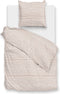 Zohome Striscia Dekbedovertrek - 100% Katoen-Perkal - 240x220 - Beige