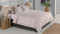 Zohome Striscia Dekbedovertrek - 100% Katoen-Perkal - 240x220 - Beige