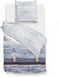 Zohome Tanner Dekbedovertrek - Lits-jumeaux - Katoensatijn - 240x200-220cm - Blauw