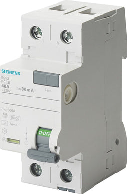 Siemens 5SV33126 Aardlekschakelaar A 2-polig 25 A 0.03 A 230 V