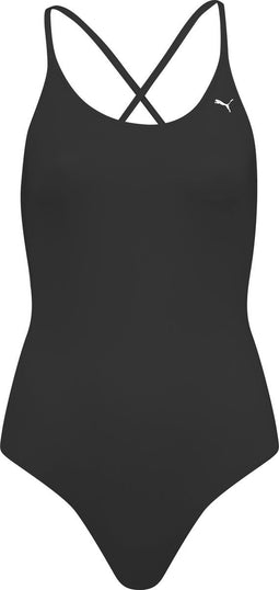 PUMA Swim Woman - V-neck Crossback Badpak - Comfort en bewegingsvrijheid - Zwart