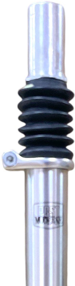 Verende zadelpen - Ø27,2mm - 350mm aluminium - zilver