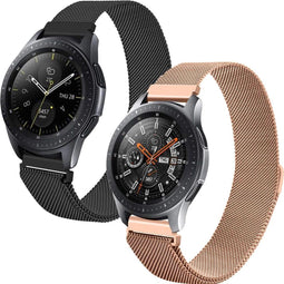 iMoshion Bandje Geschikt voor Samsung Gear S3 Frontier, Samsung Gear S3 Classic, Samsung Galaxy Watch (46mm) - iMoshion Milanese Watch bandje Multipack - Zwart