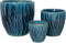 PTMD Daya Bloempot - 40,5x40,5x40,5 cm - Keramiek - Blauw - Set van 3