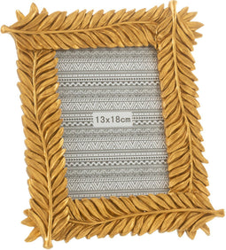 J-Line fotolijst Bladeren Lang - kusntstof - goud - large