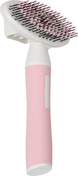 Zolux Anah slickerborstel soft intrekbaar roze wit