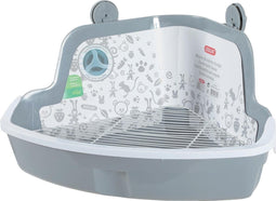 Zolux Hoektoilet - Knaagdier toilet - Grijs 41.5 x 31 x 20.5 cm