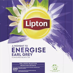 Lipton Feel Good Selection Earl Grey - Zwarte Thee Earl Grey - 100 theezakjes - Grootverpakking