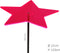 Zonnevanger 1 stuk Ster Rood-Roze (kleur fuchsia) medium 120x15 cm...