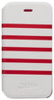 Jean Paul Gaultier iPhone 5C - Folio Case - Sailor Stripes design - Wit/Rood
