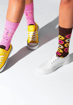 Zooksy mixTURY - Unisex Sokken - Donuts - 2-pack - Giftbox - Maat: 36-40