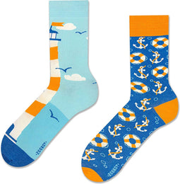 Zooksy mixTURY - Unisex Sokken - Marine - 2-pack - Giftbox - Maat: 36-40