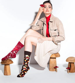 Zooksy mixTURY - Unisex Sokken - Mushroom - 2-pack - Giftbox - Maat: 36-40