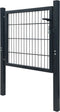 vidaXL - Poort - dubbelstaafmat - (enkel) - 106x170 - cm - antracietgrijs