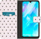 iMoshion Hoesje Geschikt voor Huawei P30 Lite Hoesje Met Pasjeshouder - iMoshion Design Softcase Bookcase - Wit / Zwart / Hearts Allover White