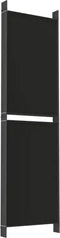 vidaXL - Kamerscherm - met - 6 - panelen - 300x180 - cm - stof - zwart