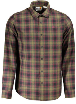 Timberland TB0A2L0K - Langsleeve Overhemd - Regular Fit - Olijf/Burgundy