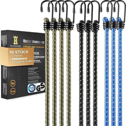 Heldenwerk Expanderset - Heavy-Duty - Reflecterend UV-Bestendig - Zwart (10 stuks)