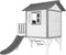 AXI Beach Lodge XL Speelhuis in Wit - Met Verdieping en Grijze Glijbaan - Speelhuisje voor de tuin / buiten - FSC hout - Speeltoestel voor kinderen