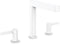 Hansgrohe Finoris - 3-gats wastafelmengkraan - Inclusief PushOpen afvoer - Mat Wit