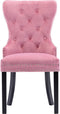 vidaXL - Eetkamerstoelen - 2 - st - fluweel - roze
