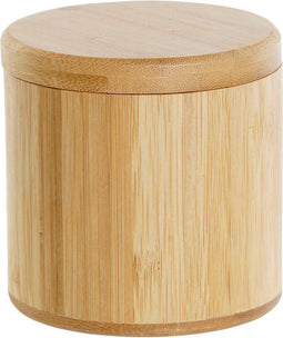 Zoutvaatje met deksel DKD Home Decor Natuurlijk Bamboe 8,5 x 8,5 x 8,5 cm