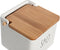 Zoutvaatje met deksel DKD Home Decor Wit Dolomite (11,5 x 11,5 x 11 cm) (750 ml)
