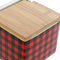 Zoutvaatje met deksel DKD Home Decor Zwart Rood Bamboe Dolomite (750 ml)