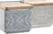 Zoutvaatje met deksel Home ESPRIT Blauw Beige Roze Lila Bamboe 750 ml 14 x 12,5 x 12 cm (2 Stuks)