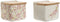 Zoutvaatje met deksel Home ESPRIT Wit Roze Lila Bamboe 750 ml 14 x 12,5 x 12 cm (2 Stuks)