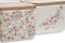 Zoutvaatje met deksel Home ESPRIT Wit Roze Lila Bamboe 750 ml 14 x 12,5 x 12 cm (2 Stuks)