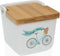 Zoutvaatje met deksel Versa Fiets Keramisch 8,8 x 8,5 x 8,8 cm