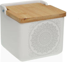 Zoutvaatje met deksel Versa Mandala 12,2 x 11,5 x 12,2 cm Keramisch